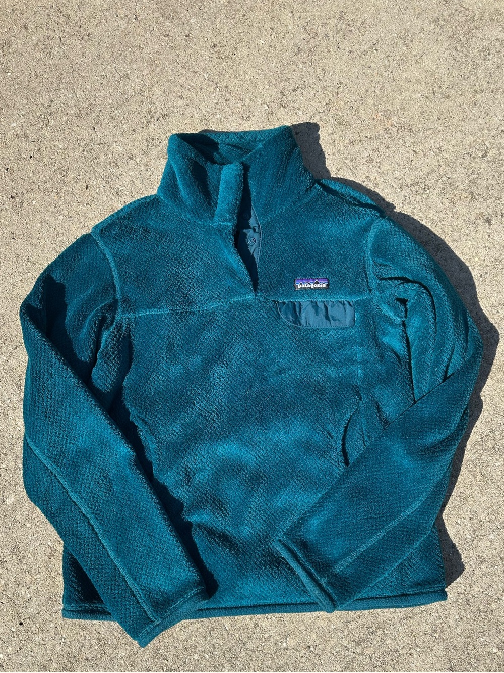 Patagonia Re Tool Snap Pullover Womens Small Teal Green Preppy Outdoor Camping